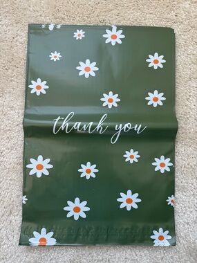 Green Daisy 'Thank You' Polymailers Set of 20